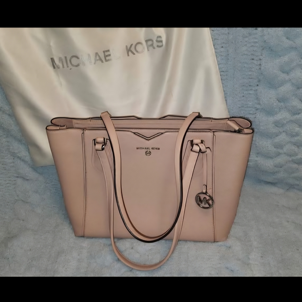 Michael Kors Pink Leather Tote Bag
